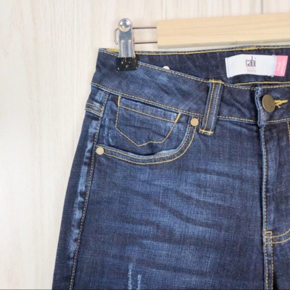 Cabi | Dark Wash High Straight Jeans Size 2 - Picture 3 of 6